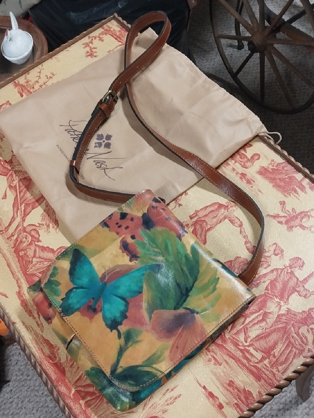Patricia Nash Granada Butterfly Leather Crossbody Bag